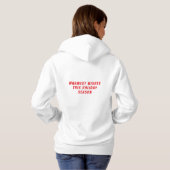 Waterverf kerstboom met sneeuw hoodie (Achterkant volledig)