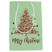 Waterverf Kerstboom met Stippen Medium Cadeauzakje (Voorkant)