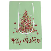 Waterverf Kerstboom met Stippen Medium Cadeauzakje (Achterkant)
