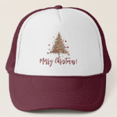 Waterverf Kerstboom met Stippen Trucker Pet (Voorkant)