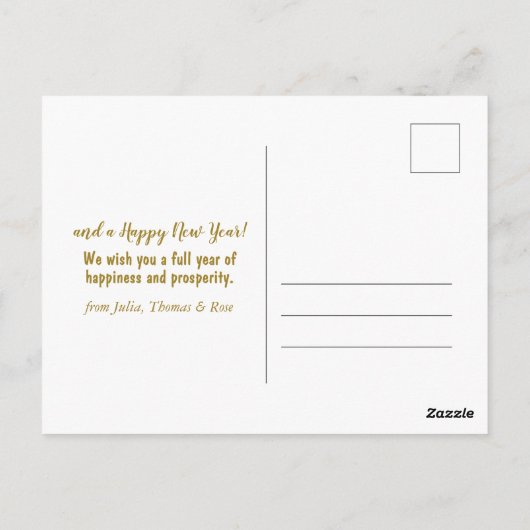 Waterverf kerstboom met versieringen briefkaart (Achterkant)