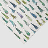 Waterverf kerstboom naadloos patroon tissuepapier (Detail)