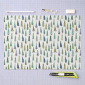 Waterverf kerstboom naadloos patroon tissuepapier (Craft)