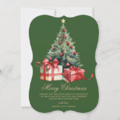 Waterverf kerstboom niet foto kerst Kaart (Voorkant)