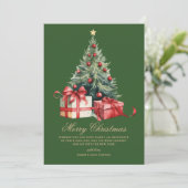 Waterverf kerstboom niet foto kerst Kaart (Staand voorkant)