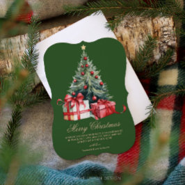 Waterverf kerstboom niet foto kerst Kaart