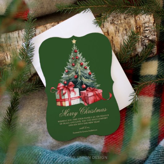 Waterverf kerstboom niet foto kerst Kaart