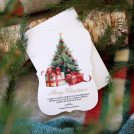 Waterverf kerstboom niet foto kerst Kaart