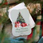 Waterverf kerstboom niet foto kerst Kaart<br><div class="desc">Verspreid feestvreugde met deze elegante waterverf kerstboom, niet-foto kerst Kaart. Deze prachtig eenvoudige vakantiepas is de perfecte manier om de groeten van uw seizoen te sturen. Eenvoudig om de begroeting te personaliseren en de lettertypen naar wens te bewerken. Deze grillige kerstkaart op maat is een charmante manier om je vrienden...</div>