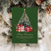 Waterverf kerstboom niet foto kerst Kaart