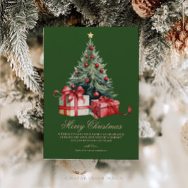 Waterverf kerstboom niet foto kerst Kaart