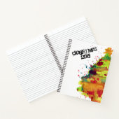 Waterverf kerstboom notitieboek (Binnen)