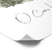 Waterverf Kerstboom O kom, laten we Hem aanbidden Poster (Hoek)