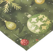 Waterverf kerstboom ornament korte tafelloper (Hoek)