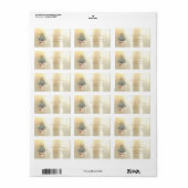 Waterverf Kerstboom Ornamenten Goud Etiket (Full Sheet)