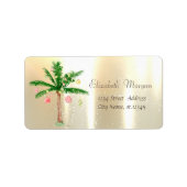 Waterverf kerstboom Palm Gold Etiket (Voorkant)