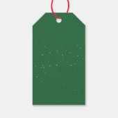 Waterverf 🎄 Kerstboom & Rode Hart Ornament Cadeaulabel (Achterkant)