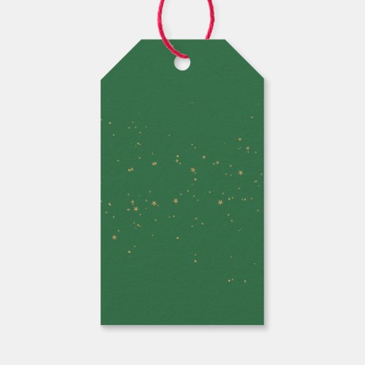 Waterverf 🎄 Kerstboom & Rode Hart Ornament Cadeaulabel (Achterkant)