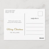 Waterverf Kerstboom & Rode Vrachtwagen Vrolijk X'm Briefkaart (Achterkant)