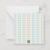 Waterverf Kerstboom Roze Grandmillennial Notitiekaartje (Achterkant)