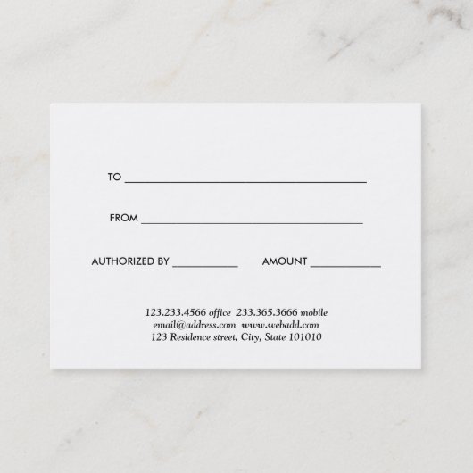 Waterverf kerstboom Snowman Cadeaubon Kortingskaartje (Achterkant)