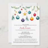 Waterverf kerstboom takken Vrijgezellenfeest Kaart (Voorkant)