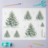  Waterverf kerstboom Tissuepapier (Craft)