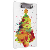 Waterverf kerstboom, twee zijkanten, gepersonalise klembord (Rechts)