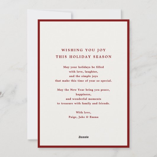 Waterverf kerstboom vakantie niet fotokaart feestdagenkaart (Achterkant)