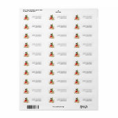 Waterverf kerstboom | vakantienutkraker etiket (Full Sheet)