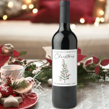 Waterverf kerstboom voor kalligrafie inkt