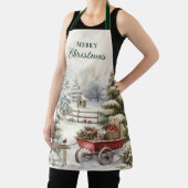  Waterverf Kerstboom Vrolijk Kerstfeest Schort (Insitu)