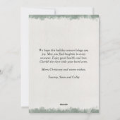 Waterverf kerstboom vrolijke kerst Kaart (Achterkant)