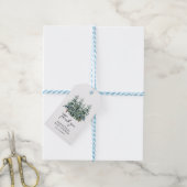 Waterverf Kerstboom Winter Baby shower Cadeaulabel (Met Touw)