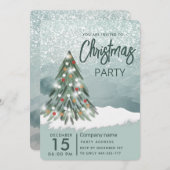 Waterverf kerstboom winterfeest kaart (Voorkant / Achterkant)