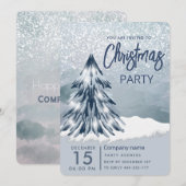 Waterverf kerstboom winterfeest kaart (Voorkant / Achterkant)