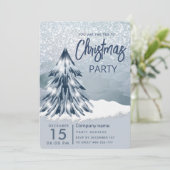 Waterverf kerstboom winterfeest kaart (Staand voorkant)