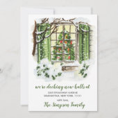 Waterverf kerstboomaankondiging aankondiging (Voorkant)