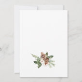 Waterverf kerstboomaankondiging aankondiging (Achterkant)