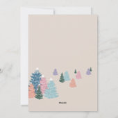 Waterverf kerstboombos met joipasta's en duif feestdagenkaart (Achterkant)