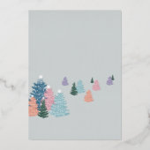 Waterverf kerstboombos met joipasta's en duif folie feestdagenkaart (Achterkant)