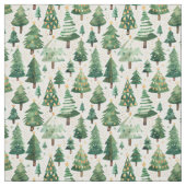 Waterverf kerstboombos stof (Swatch)