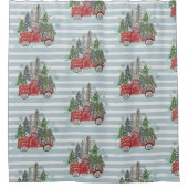 Waterverf  kerstboomcursus douchegordijn (Voorkant)