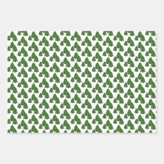 Waterverf kerstboomfeestdag inpakpapier vel (Voorkant 2)