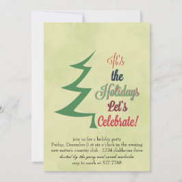 Waterverf kerstboomfeestdag kaart