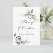 Waterverf kerstboomflatkaart (Staand voorkant)