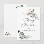 Waterverf kerstboomflatkaart (Voorkant / Achterkant)