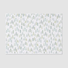 Waterverf kerstboomillustratie  tissuepapier