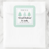 Waterverf kerstboomklep - Label met cadeautjes (Tas)