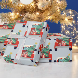 Waterverf kerstboomkunst Cadeaus Cadeaupapier